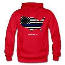 Load image into Gallery viewer, BLUE LINE USA - Gildan Heavy Blend Adult Hoodie - red
