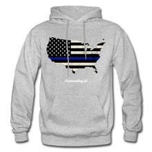 Load image into Gallery viewer, BLUE LINE USA - Gildan Heavy Blend Adult Hoodie - heather gray