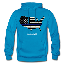 Load image into Gallery viewer, BLUE LINE USA - Gildan Heavy Blend Adult Hoodie - turquoise