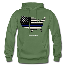 Load image into Gallery viewer, BLUE LINE USA - Gildan Heavy Blend Adult Hoodie - military green