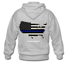 Load image into Gallery viewer, BLUE LINE USA - Gildan Heavy Blend Adult Zip Hoodie - heather gray