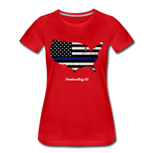 Load image into Gallery viewer, BLUE LINE USA - Women’s Premium T-Shirt - red