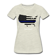 Load image into Gallery viewer, BLUE LINE USA - Women’s Premium T-Shirt - heather oatmeal