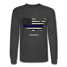 Load image into Gallery viewer, BLUE LINE USA - Men's Long Sleeve T-Shirt - heather black