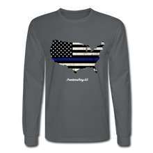 Load image into Gallery viewer, BLUE LINE USA - Men's Long Sleeve T-Shirt - charcoal