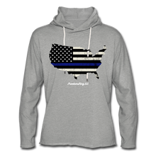 Load image into Gallery viewer, BLUE LINE USA - Unisex Lightweight Terry Hoodie - heather gray