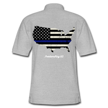 Load image into Gallery viewer, BLUE LINE USA - Men's Pique Polo Shirt - heather gray
