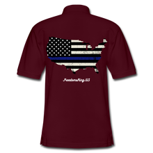 Load image into Gallery viewer, BLUE LINE USA - Men's Pique Polo Shirt - burgundy