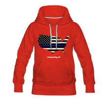 Load image into Gallery viewer, BLUE LINE USA - Women’s Premium Hoodie - red