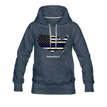 Load image into Gallery viewer, BLUE LINE USA - Women’s Premium Hoodie - heather denim