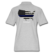 Load image into Gallery viewer, BLUE LINE USA - Women's Pique Polo Shirt - heather gray