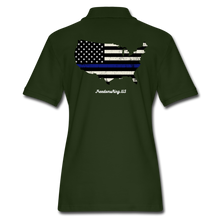 Load image into Gallery viewer, BLUE LINE USA - Women's Pique Polo Shirt - forest green