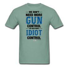 Load image into Gallery viewer, MORE IDIOT CONTROL - Unisex ComfortWash Garment Dyed T-Shirt - seafoam green