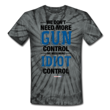 Load image into Gallery viewer, MORE IDIOT CONTROL - Unisex Tie Dye T-Shirt - spider black