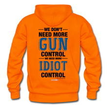 Load image into Gallery viewer, MORE IDIOT CONTROL - Gildan Heavy Blend Adult Hoodie - orange