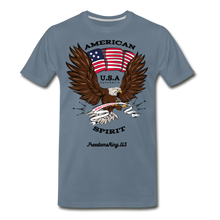 Load image into Gallery viewer, AMERICAN SPIRIT - Men's Premium T-Shirt - steel blue