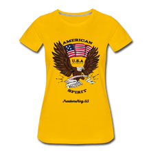 Load image into Gallery viewer, AMERICAN SPIRIT - Women’s Premium T-Shirt - sun yellow