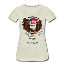 Load image into Gallery viewer, AMERICAN SPIRIT - Women’s Premium T-Shirt - heather oatmeal