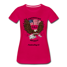 Load image into Gallery viewer, AMERICAN SPIRIT - Women’s Premium T-Shirt - dark pink