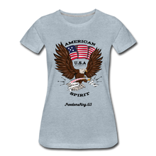 Load image into Gallery viewer, AMERICAN SPIRIT - Women’s Premium T-Shirt - heather ice blue