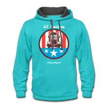 Load image into Gallery viewer, US TRUCKERS - Contrast Hoodie - scuba blue/asphalt