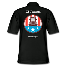 Load image into Gallery viewer, US Truckers - Men's Pique Polo Shirt - black