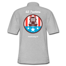 Load image into Gallery viewer, US Truckers - Men's Pique Polo Shirt - heather gray