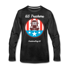 Load image into Gallery viewer, US TRUCKERS - Men's Premium Long Sleeve T-Shirt - charcoal gray