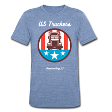 Load image into Gallery viewer, US TRUCKERS - Unisex Tri-Blend T-Shirt - heather Blue