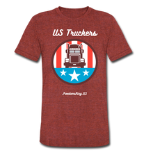 Load image into Gallery viewer, US TRUCKERS - Unisex Tri-Blend T-Shirt - heather cranberry