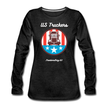 Load image into Gallery viewer, US TRUCKERS - Women's Premium Long Sleeve T-Shirt - charcoal gray
