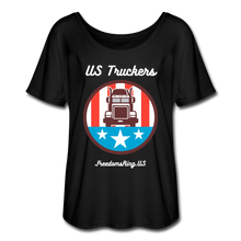 Load image into Gallery viewer, US TRUCKERS - Women’s Flowy T-Shirt - black