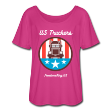 Load image into Gallery viewer, US TRUCKERS - Women’s Flowy T-Shirt - dark pink