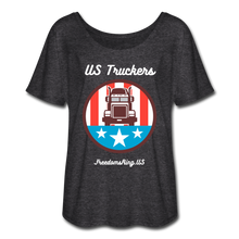 Load image into Gallery viewer, US TRUCKERS - Women’s Flowy T-Shirt - charcoal gray