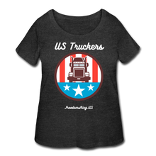 Load image into Gallery viewer, US TRUCKERS - Women’s Curvy T-Shirt - deep heather