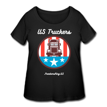 Load image into Gallery viewer, US TRUCKERS - Women’s Curvy T-Shirt - black