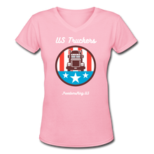Load image into Gallery viewer, US TRUCKERS - Women's V-Neck T-Shirt - pink