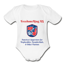 Load image into Gallery viewer, SUPERSTORE FOR DEPLORABLES - Organic Short Sleeve Baby Bodysuit - white