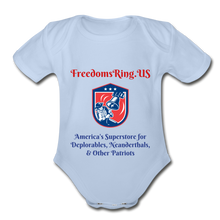 Load image into Gallery viewer, SUPERSTORE FOR DEPLORABLES - Organic Short Sleeve Baby Bodysuit - sky