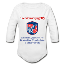 Load image into Gallery viewer, SUPERSTORE FOR DEPLORABLES - Organic Long Sleeve Baby Bodysuit - white