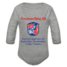 Load image into Gallery viewer, SUPERSTORE FOR DEPLORABLES - Organic Long Sleeve Baby Bodysuit - heather grey