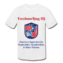 Load image into Gallery viewer, SUPERSTORE FOR DEPLORABLES - Kids' Moisture Wicking Performance T-Shirt - white