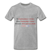 Load image into Gallery viewer, WE ARE ALL CANCELLABLE - Men&#39;s Premium T-Shirt - heather gray
