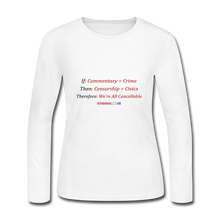 Load image into Gallery viewer, WE ARE ALL CANCELLABLE - Women&#39;s Long Sleeve Jersey T-Shirt - white
