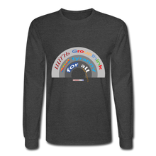 Load image into Gallery viewer, GROUPTHINK RAINBOW - Men&#39;s Long Sleeve T-Shirt - heather black
