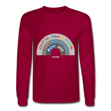 Load image into Gallery viewer, GROUPTHINK RAINBOW - Men&#39;s Long Sleeve T-Shirt - dark red
