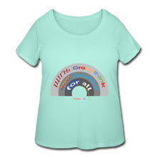 Load image into Gallery viewer, GROUPTHINK RAINBOW - Women’s Curvy T-Shirt - mint
