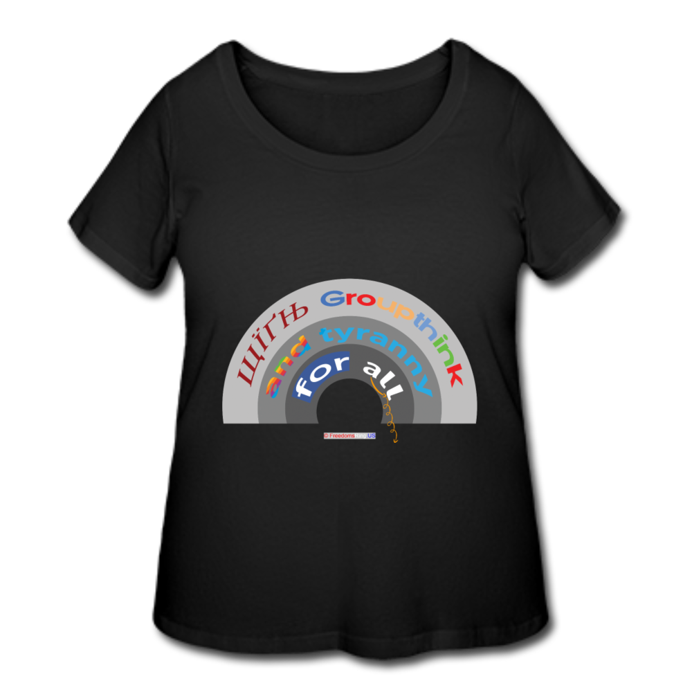 GROUPTHINK RAINBOW - Women’s Curvy T-Shirt - black