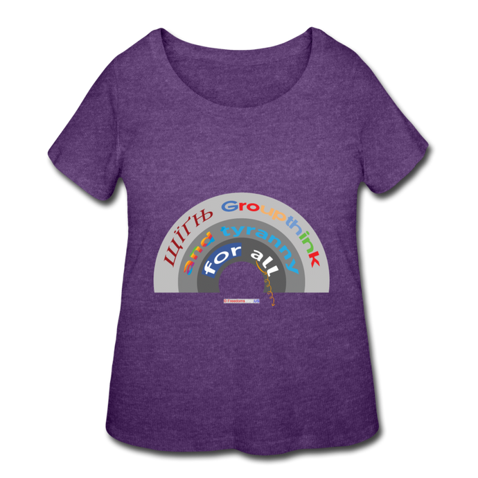 GROUPTHINK RAINBOW - Women’s Curvy T-Shirt - heather purple