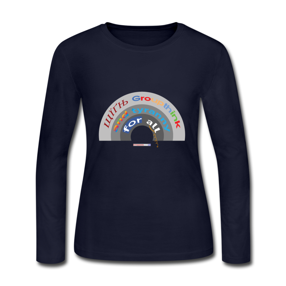 GROUPTHINK RAINBOW - Women's Long Sleeve Jersey T-Shirt - navy